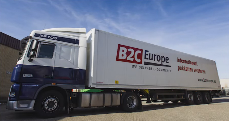 Vrachtwagen van B2C Europe