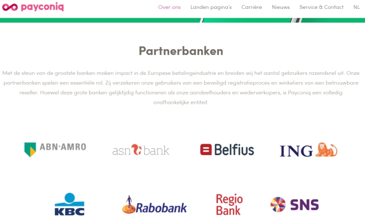 ABN Amro staat nog onder de partnerbanken op de website van Payconiq.